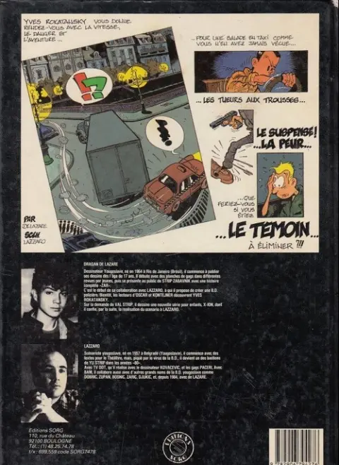 Verso de l'album Une aventure de Yves Rokatansky Le témoin