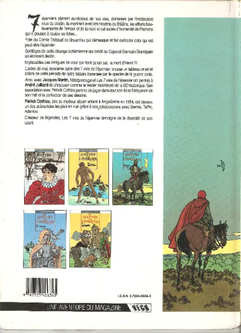 Verso de l'album Les 7 Vies de l'Épervier Tome 3 L'arbre de mai
