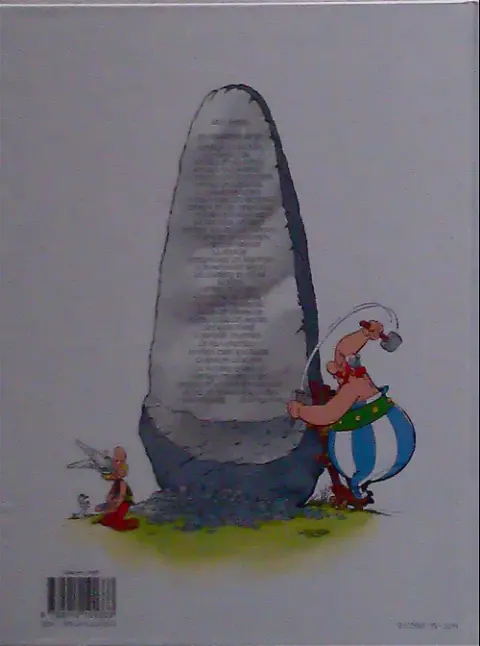 Verso de l'album Astérix Tome 1 Astérix le Gaulois