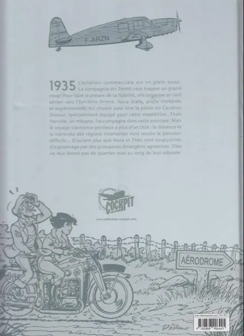 Verso de l'album L'Aviatrice Tome 1 Nora