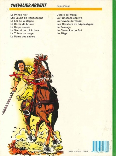 Verso de l'album Chevalier Ardent Tome 8 La dame des sables