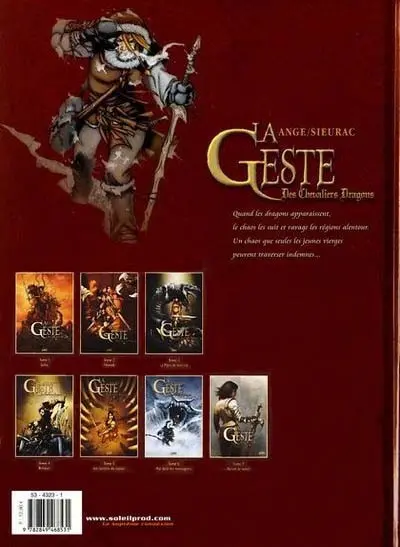 Verso de l'album La Geste des Chevaliers Dragons Tome 6 Par-delà les montagnes