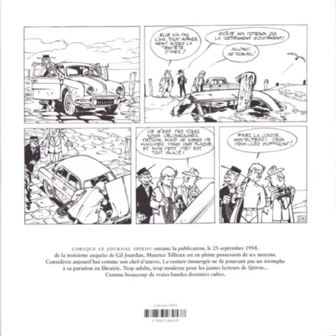 Verso de l'album Gil Jourdan Tome 3 La voiture immergée