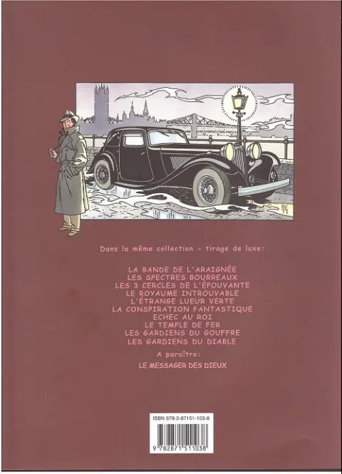 Verso de l'album Harry Dickson Tome 10 Les gardiens du diable