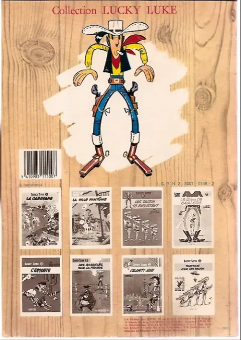 Verso de l'album Lucky Luke Tome 9 Des rails sur la prairie