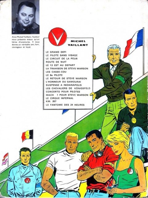 Verso de l'album Michel Vaillant Tome 4 Route de nuit