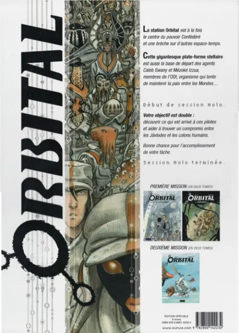 Verso de l'album Orbital Tome 1 Cicatrices