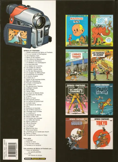 Verso de l'album Spirou et Fantasio Tome 6 La corne de rhinocéros