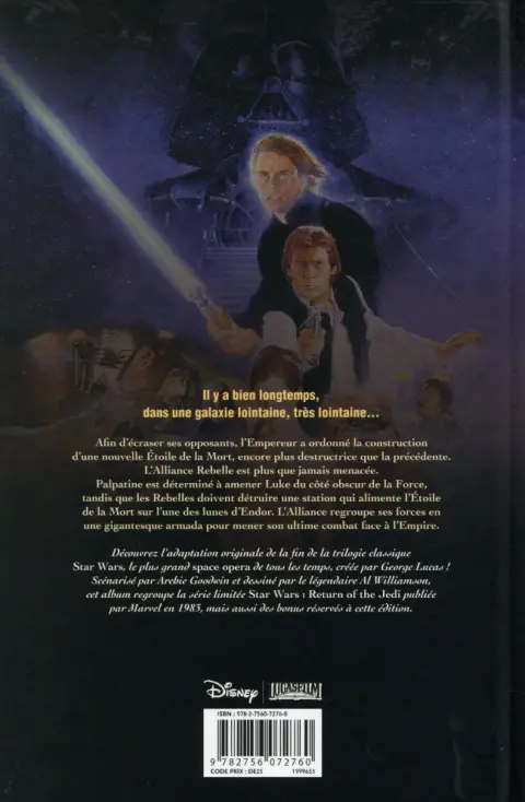 Verso de l'album Star Wars Épisode VI Le retour du Jedi