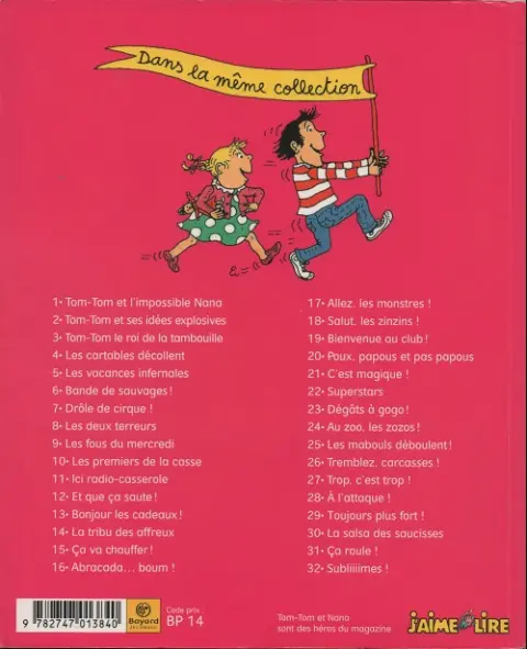 Verso de l'album Tom-Tom et Nana Tome 6 Bande de sauvages !