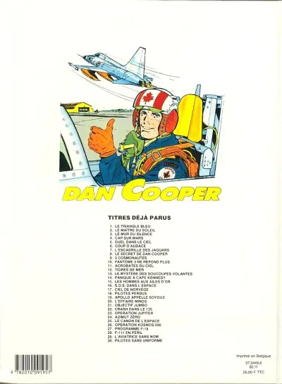 Verso de l'album Les aventures de Dan Cooper Tome 30 Pilotes sans uniforme