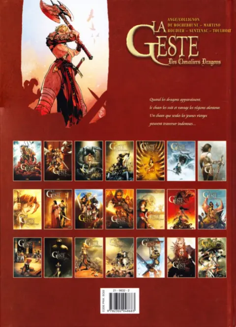 Verso de l'album La Geste des Chevaliers Dragons Tome 21 La Faucheuse d'Ishtar