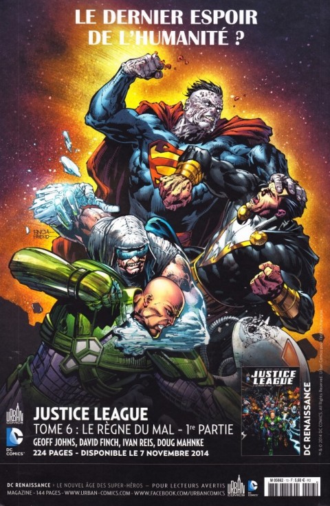 Verso de l'album Justice League Saga #13 Forever Evil : le règne du Mal