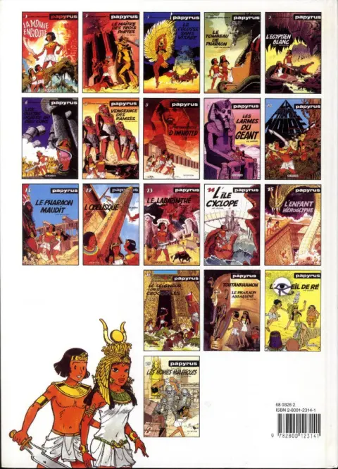 Verso de l'album Papyrus Tome 19 Les momies maléfiques