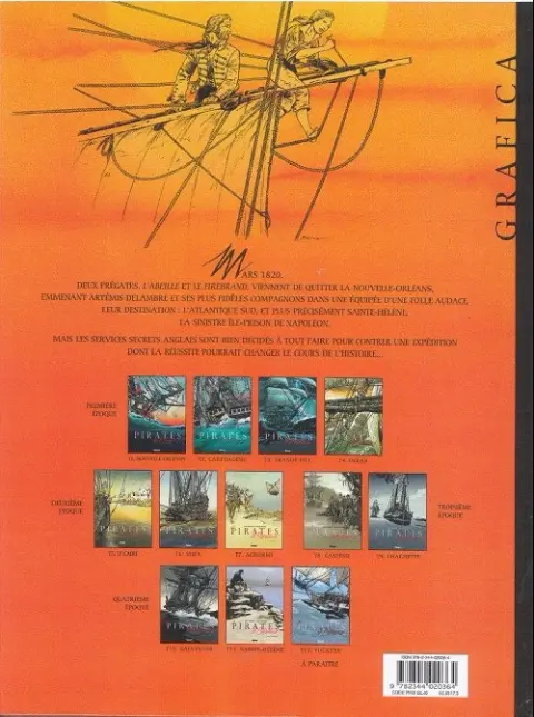 Verso de l'album Les Pirates de Barataria Tome 11 Sainte-Hélène