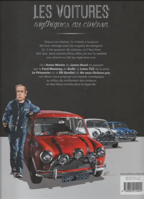 Verso de l'album Les voitures mythiques ... Tome 1 Les voitures mythiques au cinéma