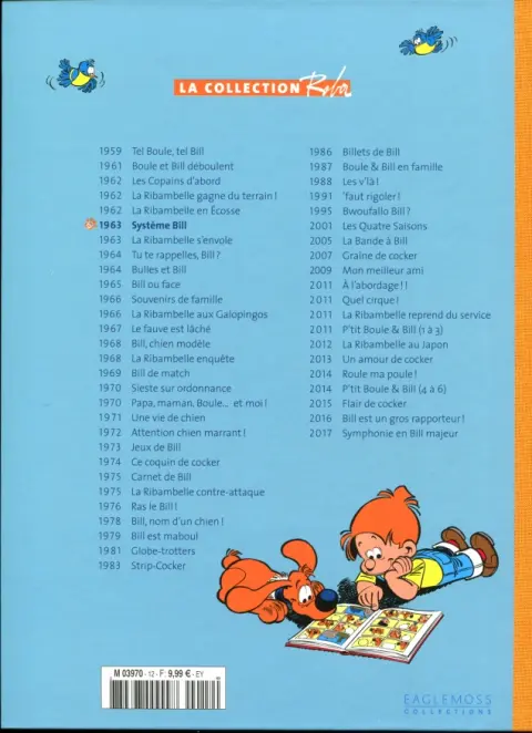 Verso de l'album La Collection Roba Tome 12 Système Bill