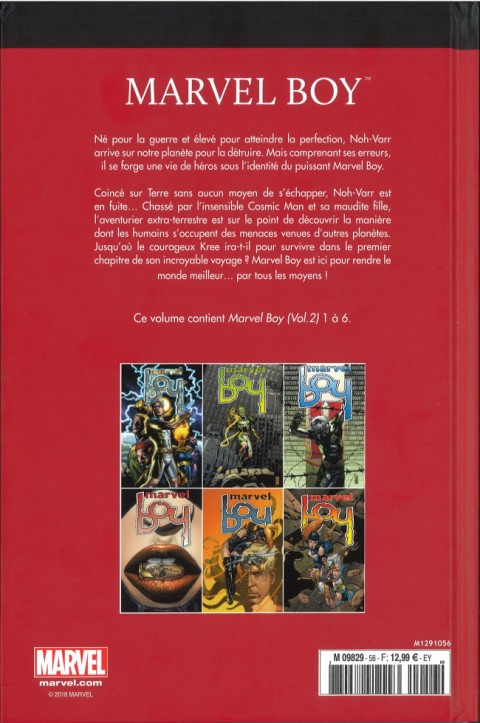 Verso de l'album Le meilleur des Super-Héros Marvel Tome 56 Marvel Boy