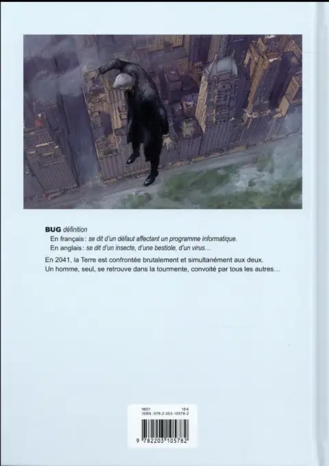 Verso de l'album Bug Livre 1