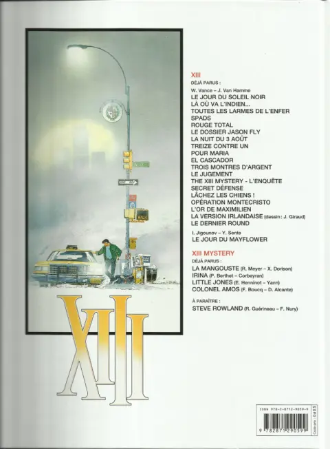 Verso de l'album XIII Tome 6 Le dossier Jason Fly