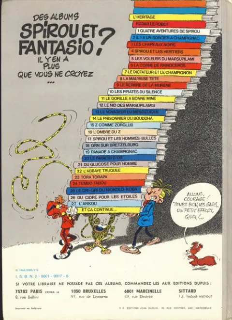 Verso de l'album Spirou et Fantasio Tome 15 Z comme Zorglub