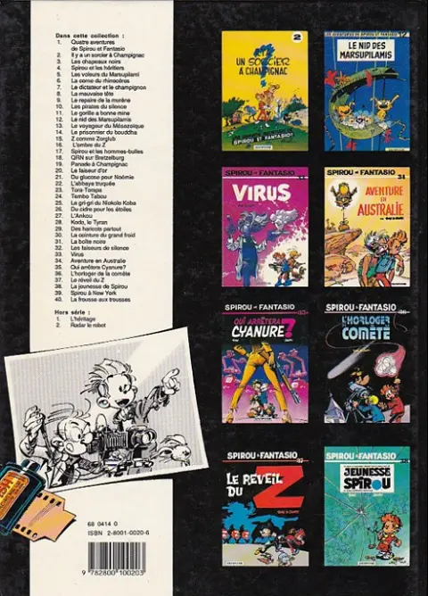 Verso de l'album Spirou et Fantasio Tome 18 QRN sur Bretzelburg