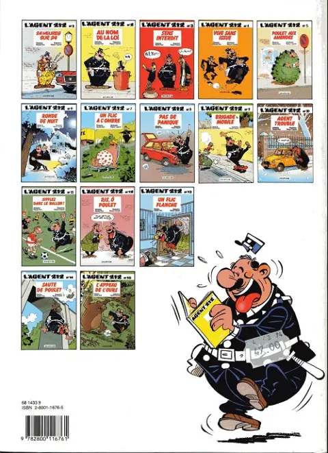 Verso de l'album L'Agent 212 Tome 11 Sifflez dans le ballon !