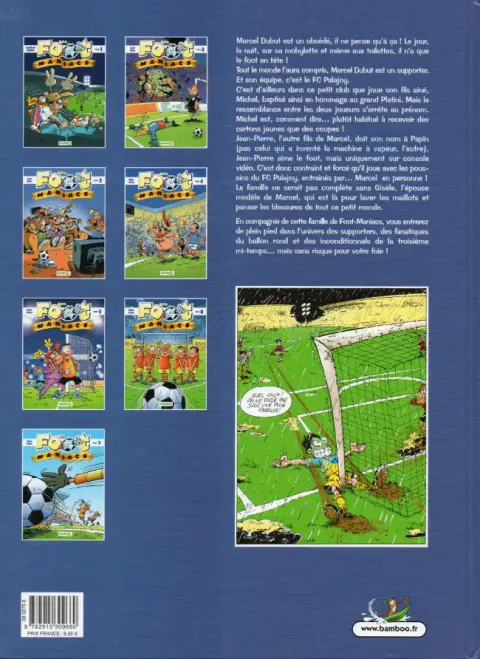 Verso de l'album Les Foot-maniacs Tome 3
