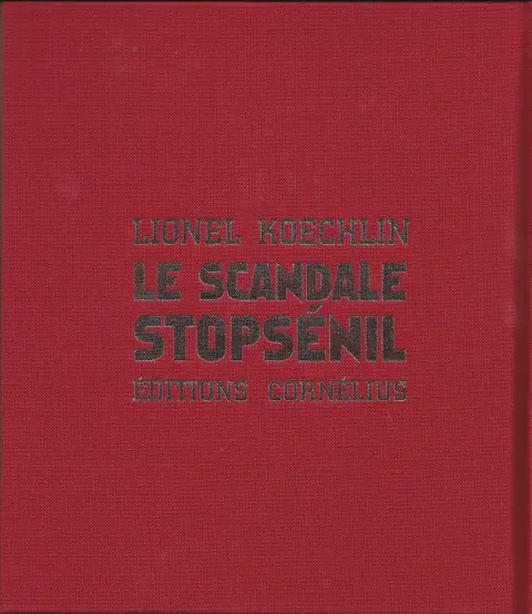 Verso de l'album Le scandale Stopsénil