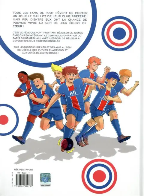 Verso de l'album PSG Academy - New generation Tome 1 À l'école des champions