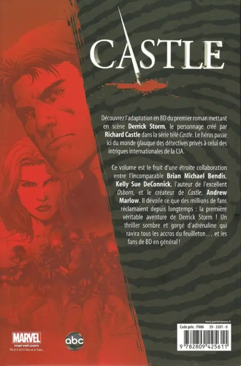 Verso de l'album Castle Tome 1 La Dernière Aube