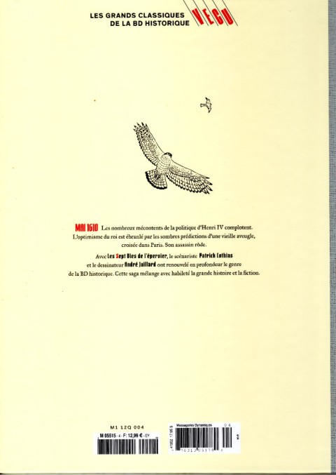 Verso de l'album Les grands Classiques de la BD Historique Vécu - La Collection Tome 5 Les Sept Vies de l'épervier - Tome IV: Hyronimus :