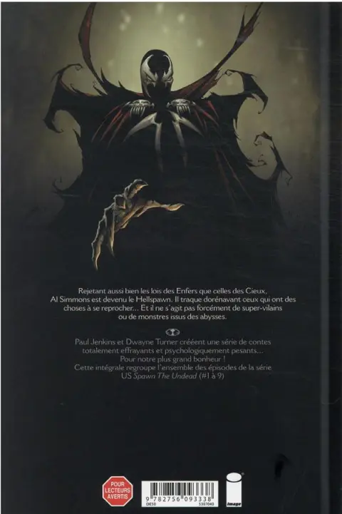 Verso de l'album Spawn - Undead Intégrale