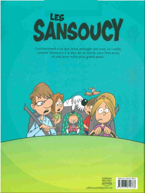 Verso de l'album Les Sansoucy, la BD 1