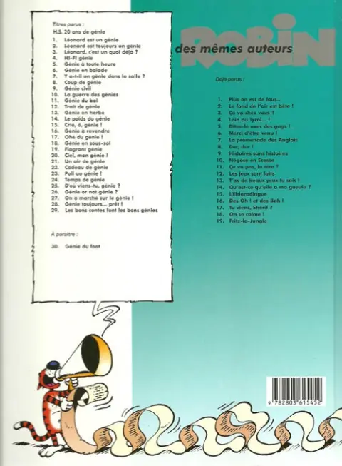 Verso de l'album Léonard Tome 22 Cadeau de génie