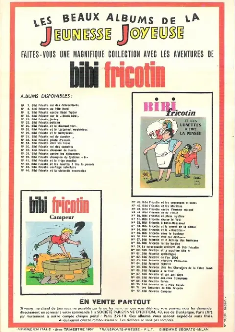 Verso de l'album Les Pieds Nickelés Tome 54 Les pieds nickelés agents secrets