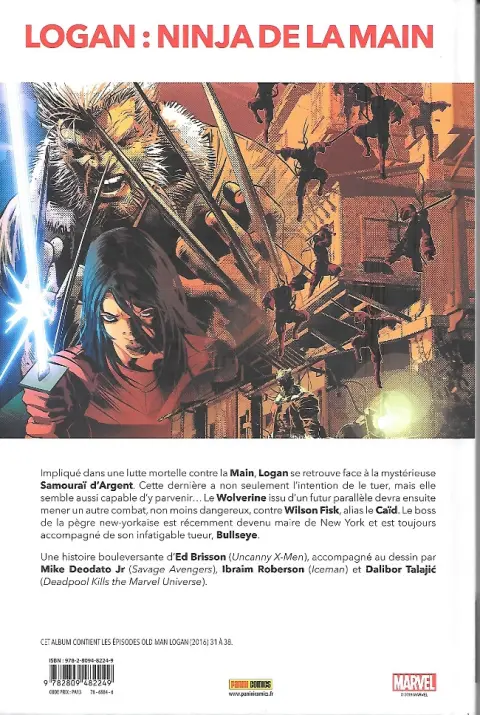 Verso de l'album Old Man Logan - Le Samouraï Ecarlate Le Samouraï Ecarlate