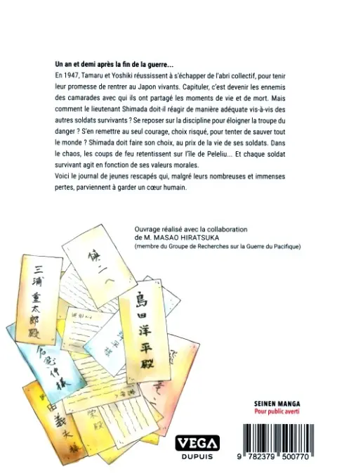 Verso de l'album Peleliu. Guernica of paradise 10