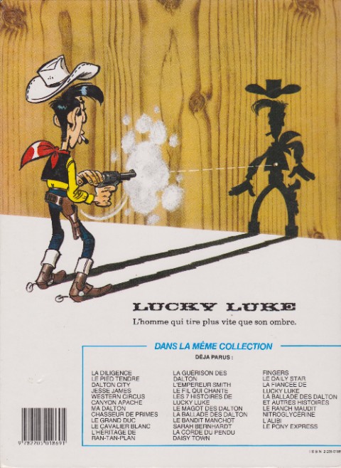 Verso de l'album Lucky Luke Tome 48 Le Bandit Manchot