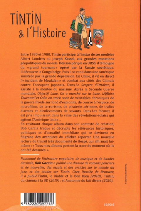 Verso de l'album Tintin & l'Histoire