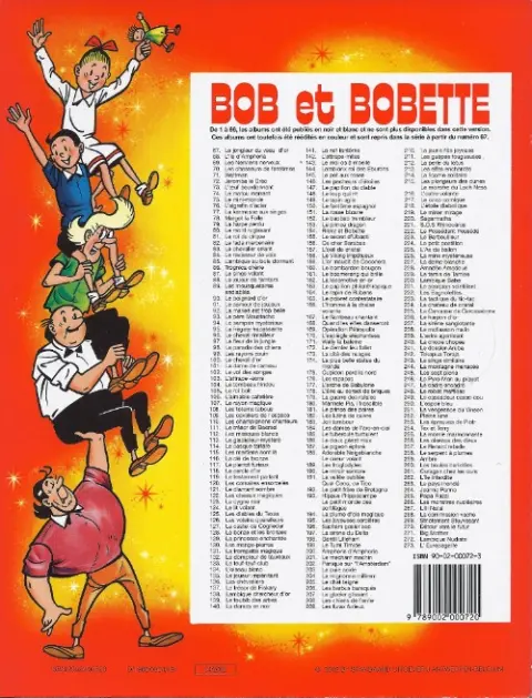 Verso de l'album Bob et Bobette Tome 87 Le singe volant