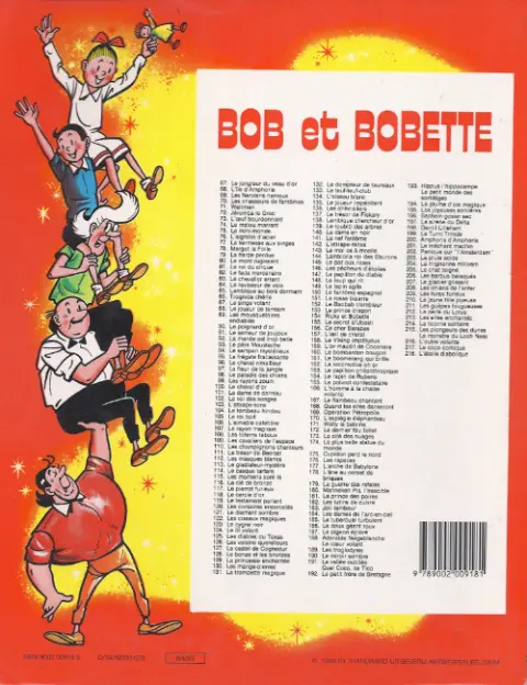 Verso de l'album Bob et Bobette Tome 159 L'Or maudit de Coconera