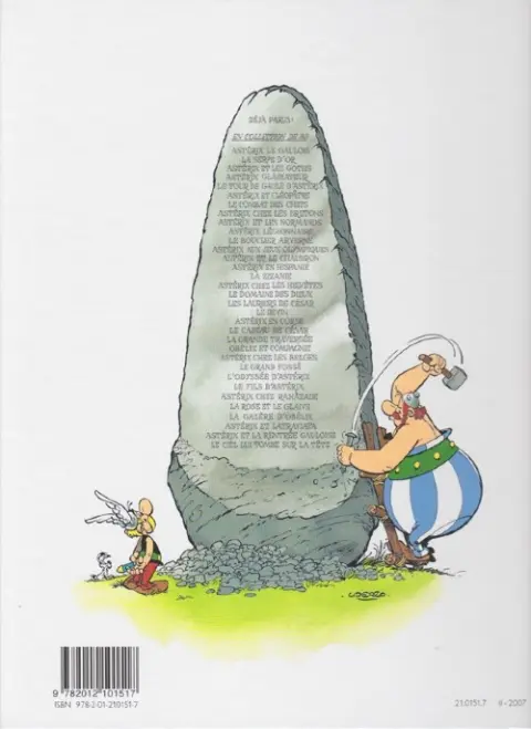 Verso de l'album Astérix Tome 19 Le devin
