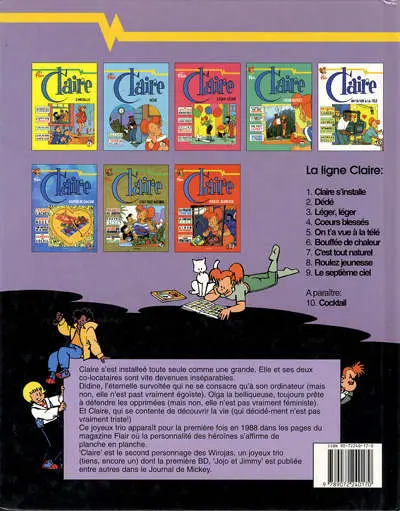 Verso de l'album Claire Tome 9 Le septième ciel