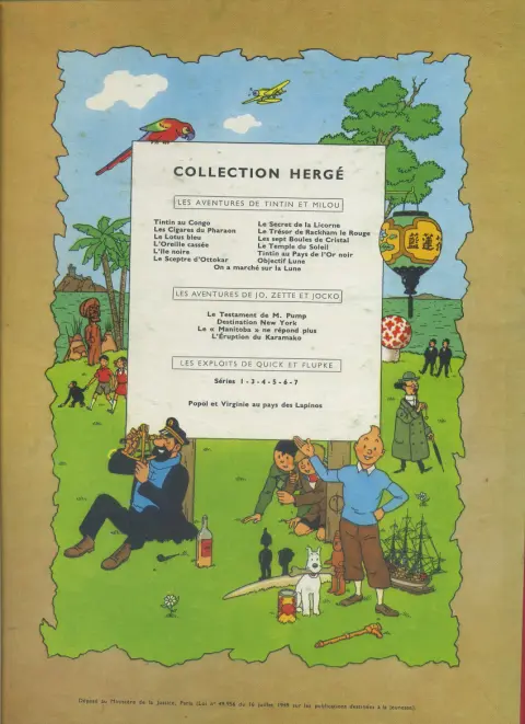 Verso de l'album Tintin Tome 16 Objectif Lune