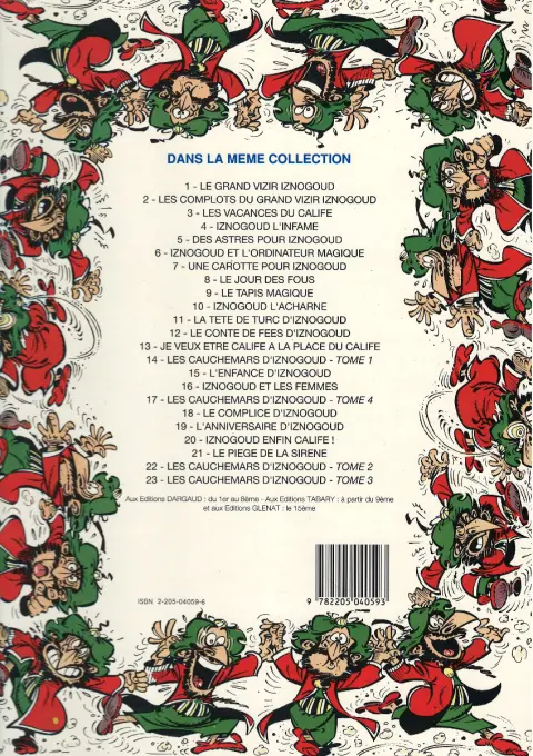 Verso de l'album Iznogoud Tome 5 Des astres pour Iznogoud