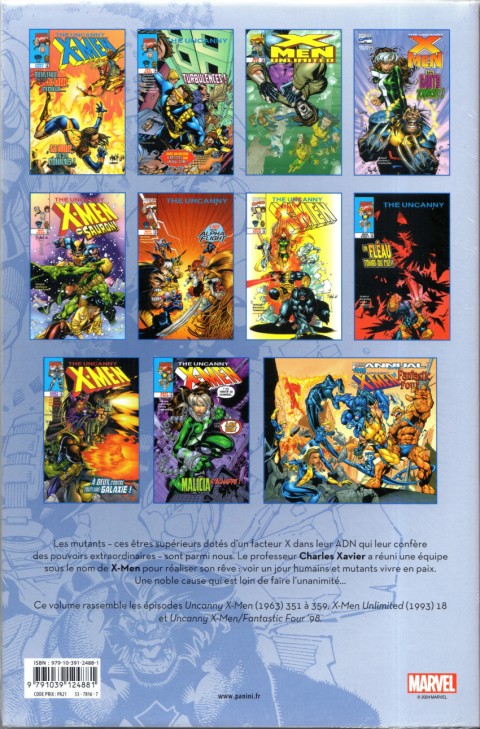 Verso de l'album X-Men L'intégrale Tome 52 1998 (I)