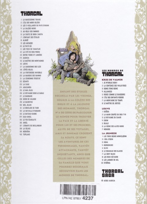 Verso de l'album Les mondes de Thorgal - La Jeunesse de Thorgal Tome 2 l'oeil d'odin