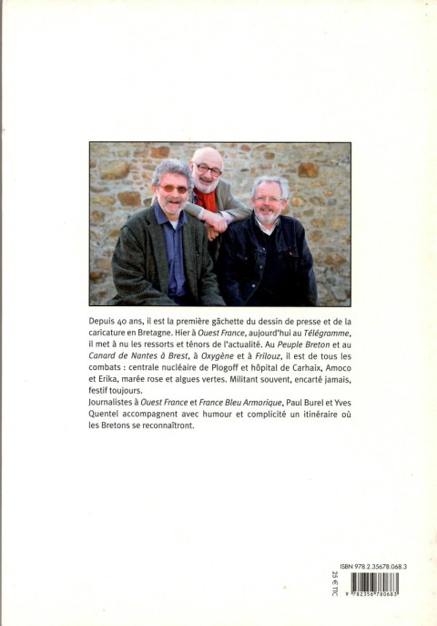 Verso de l'album L'année vue par ... Nono 40 ans de dessins en Bretagne
