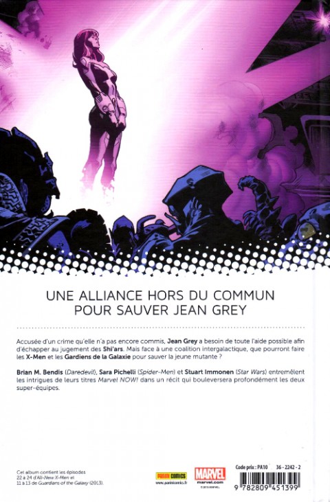Verso de l'album Les Gardiens de la Galaxie / All-New X-Men - Le Vortex Noir Le Procès de Jean Grey